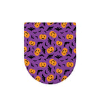 Halloween Bat And Pumpkin Pattern Print Toilet Lid Cover