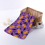 Halloween Bat And Pumpkin Pattern Print Towel