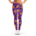 Halloween Bat And Pumpkin Pattern Print Women's Leggings