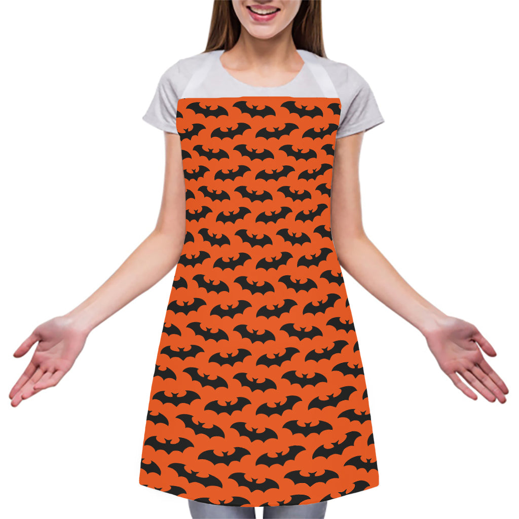 Halloween Bat Pattern Print Adjustable Apron