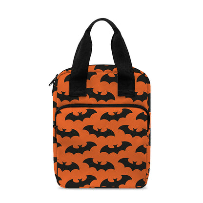 Halloween Bat Pattern Print Bible Tote Bag
