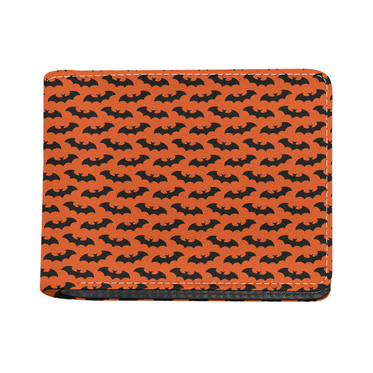 Halloween Bat Pattern Print Bifold Wallet