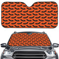 Halloween Bat Pattern Print Car Windshield Sun Shade