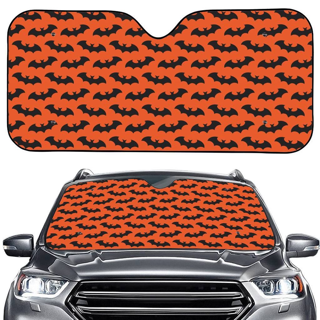 Halloween Bat Pattern Print Car Windshield Sun Shade