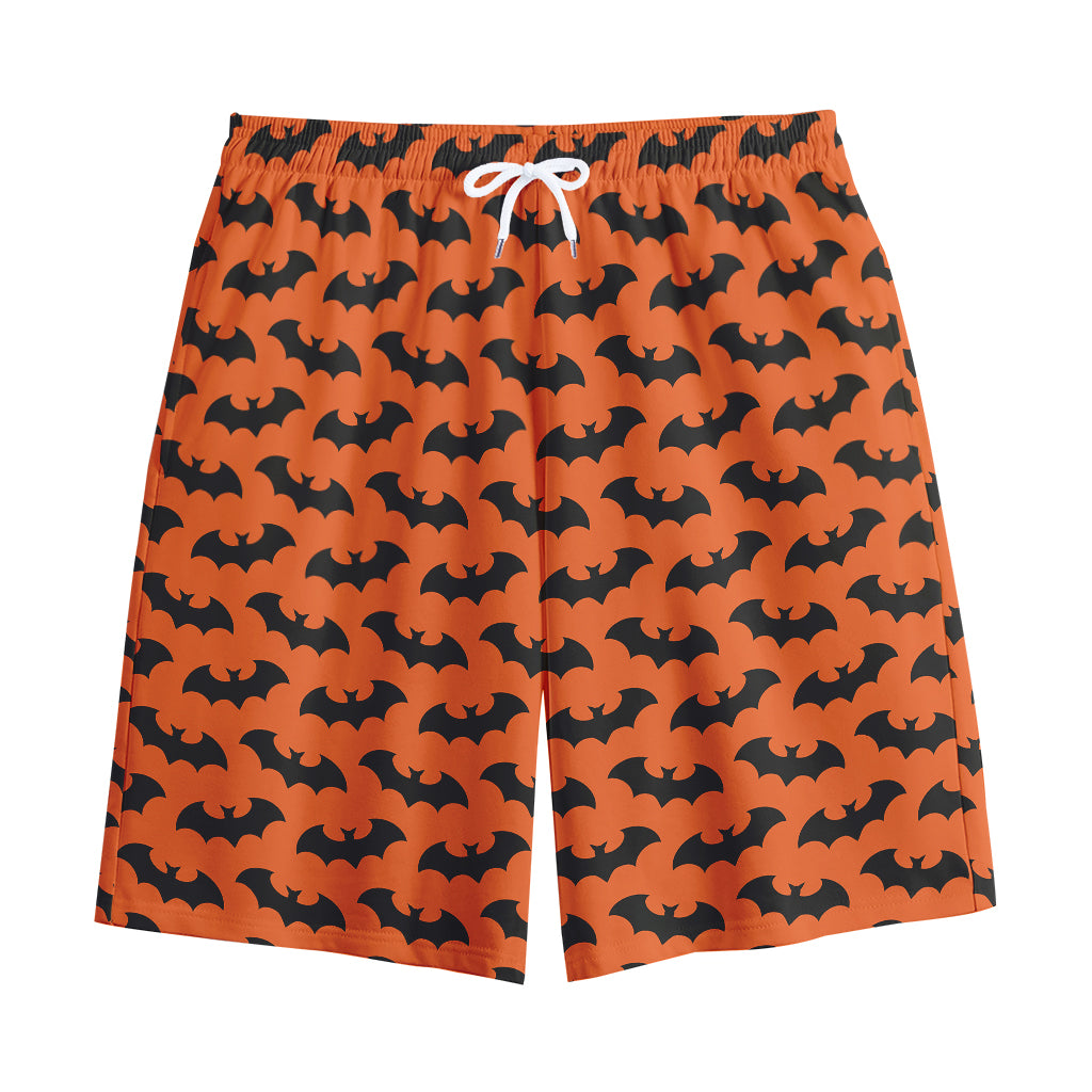 Halloween Bat Pattern Print Cotton Shorts