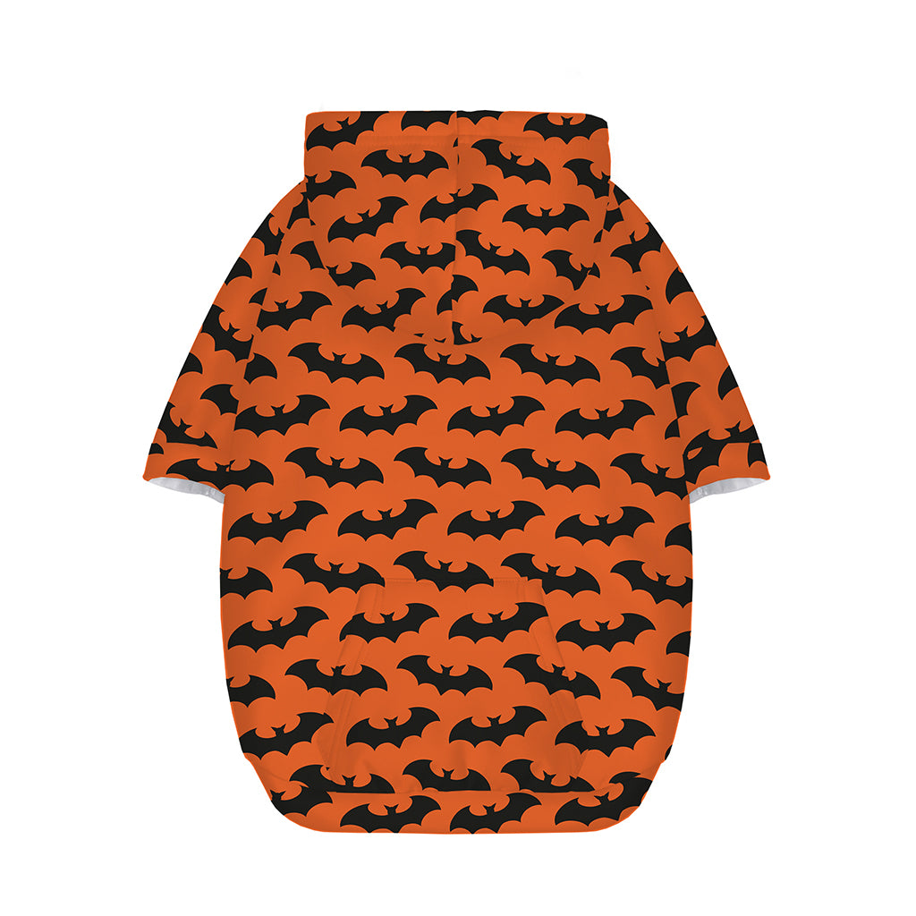 Halloween Bat Pattern Print Dog Zip Up Hoodie