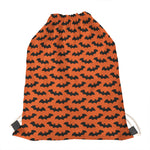 Halloween Bat Pattern Print Drawstring Bag