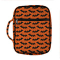 Halloween Bat Pattern Print Front Pocket Bible Bag