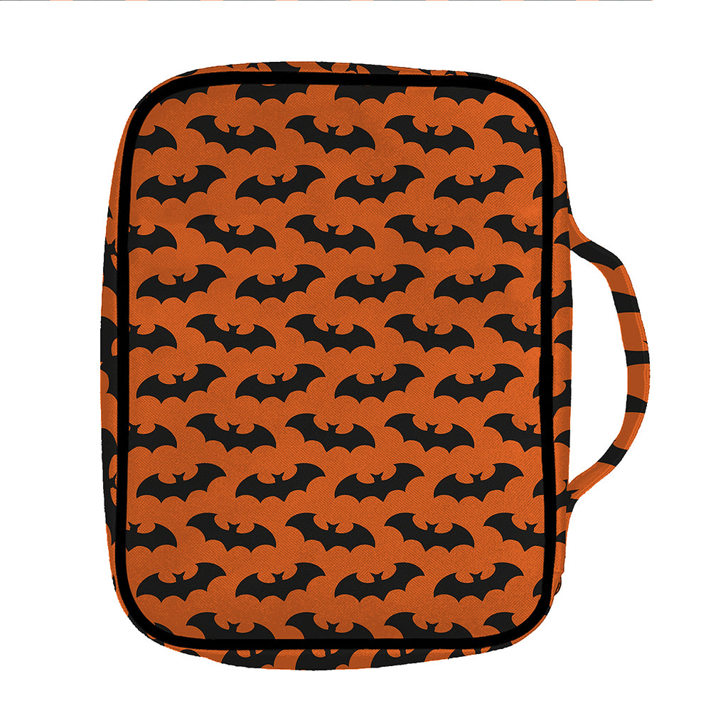 Halloween Bat Pattern Print Front Pocket Bible Bag