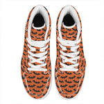 Halloween Bat Pattern Print High Top Leather Sneakers