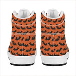 Halloween Bat Pattern Print High Top Leather Sneakers