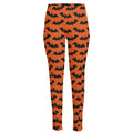 Halloween Bat Pattern Print High-Waisted Pocket Leggings
