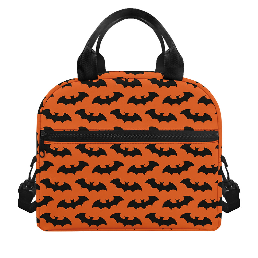 Halloween Bat Pattern Print Insulated Lunch Bag