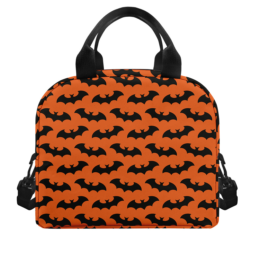 Halloween Bat Pattern Print Insulated Lunch Bag