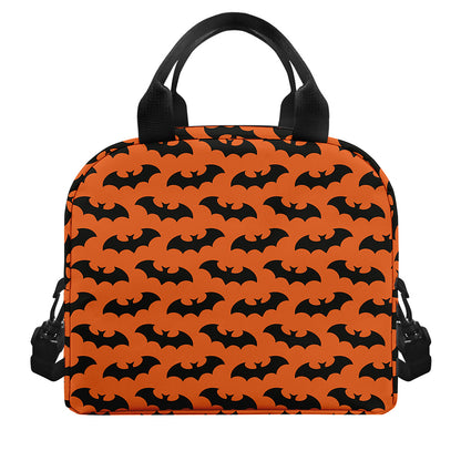 Halloween Bat Pattern Print Insulated Lunch Bag