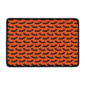 Halloween Bat Pattern Print Kitchen Mat