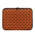 Halloween Bat Pattern Print Laptop Sleeve