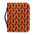 Halloween Bat Pattern Print Leather Bible Cover