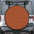 Halloween Bat Pattern Print Leather Spare Tire Cover