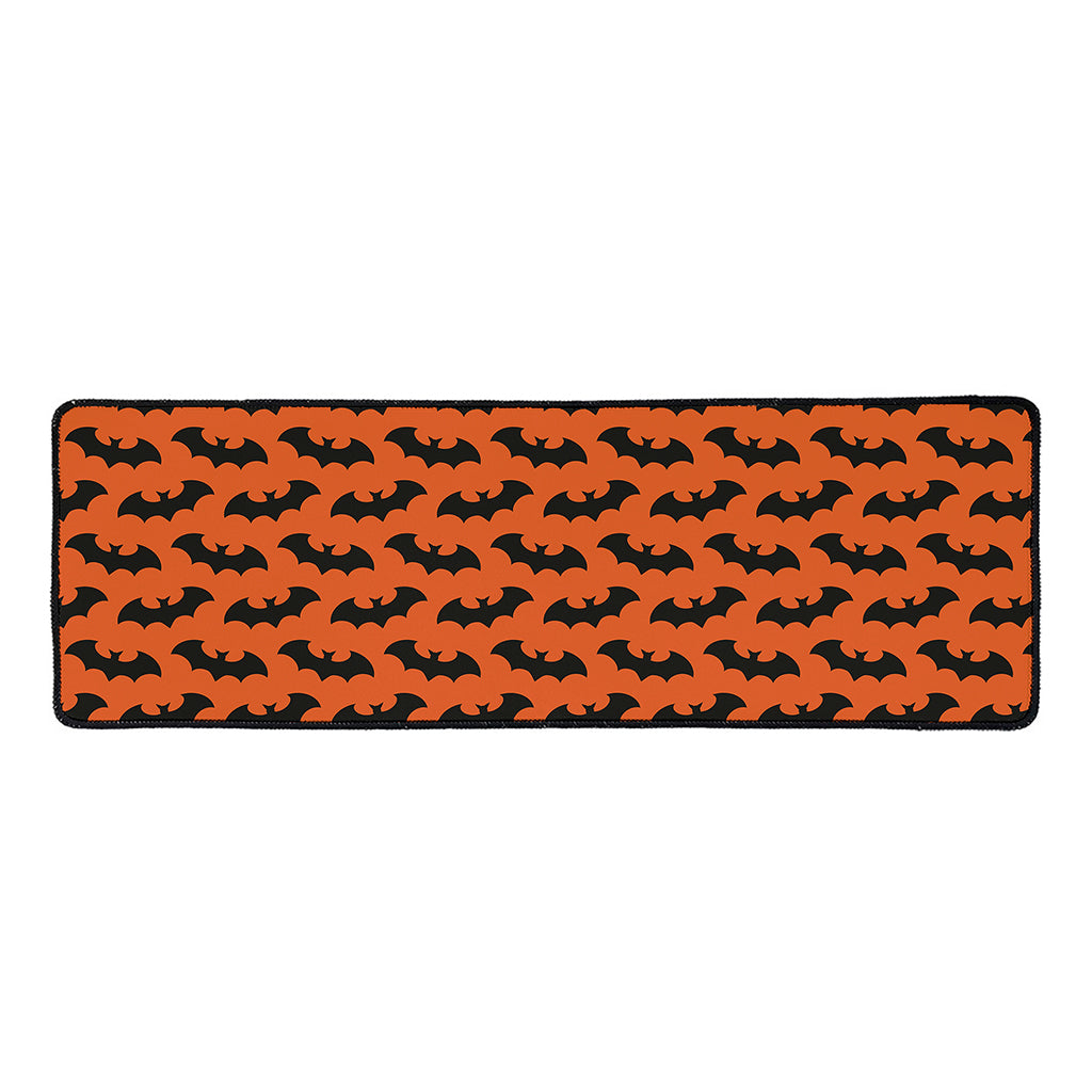 Halloween Bat Pattern Print Long Kitchen Mat