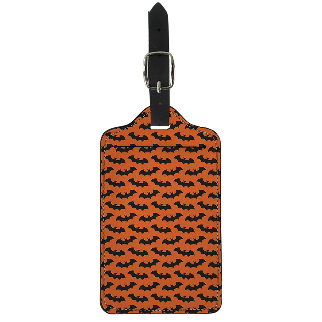 Halloween Bat Pattern Print Luggage Tag