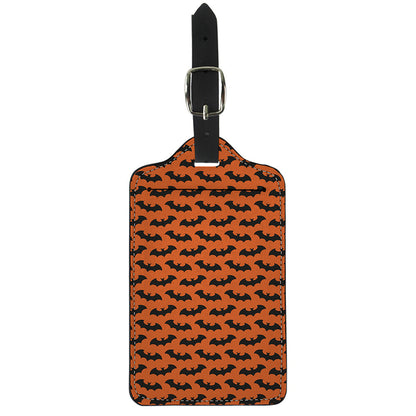 Halloween Bat Pattern Print Luggage Tag