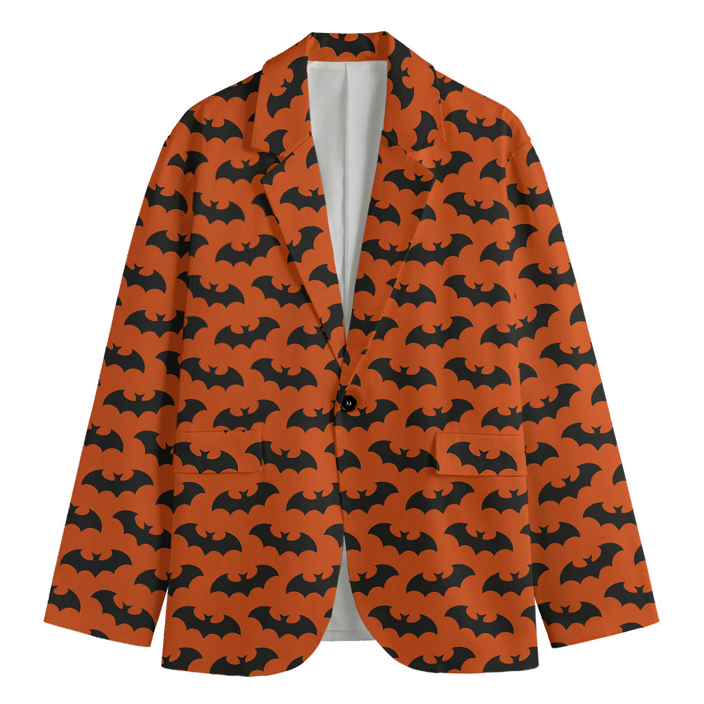 Halloween Bat Pattern Print Men's Blazer