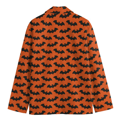 Halloween Bat Pattern Print Men's Blazer