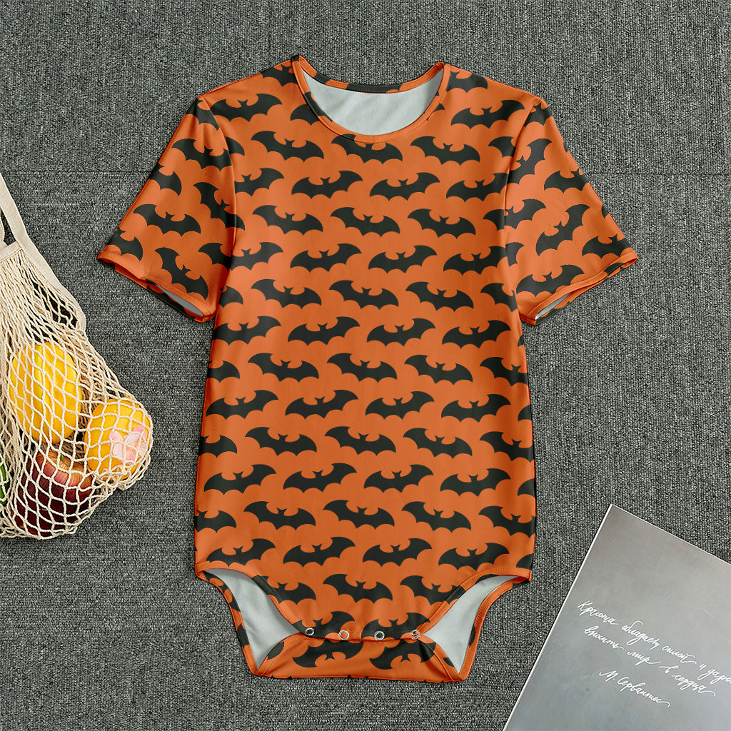 Halloween Bat Pattern Print Men's Bodysuit