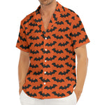 Halloween Bat Pattern Print Men's Deep V-Neck Shirt