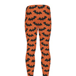 Halloween Bat Pattern Print Men's leggings