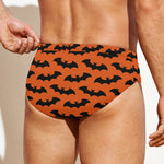 Halloween Bat Pattern Print Men's Swim Briefs