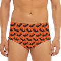 Halloween Bat Pattern Print Men's Triangle Swim Briefs