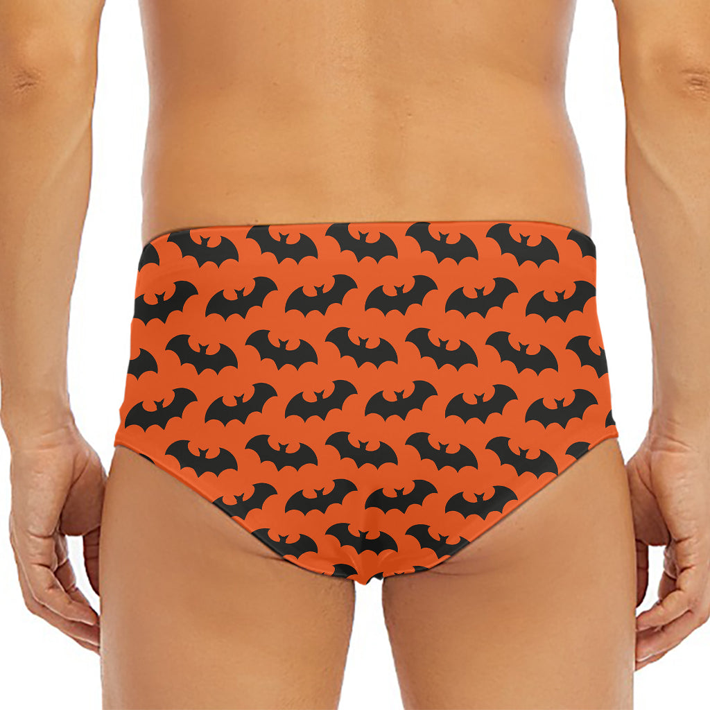 Halloween Bat Pattern Print Men's Triangle Swim Briefs