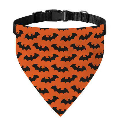 Halloween Bat Pattern Print Over The Collar Dog Bandana