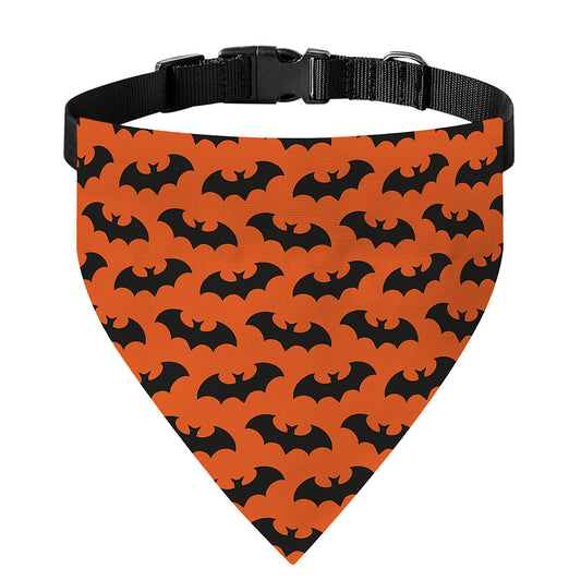 Halloween Bat Pattern Print Over The Collar Dog Bandana