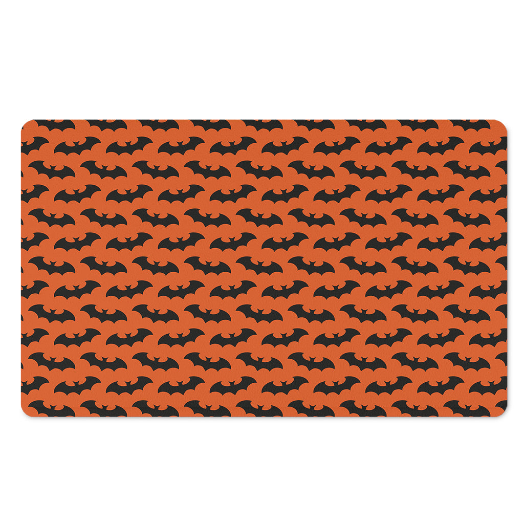 Halloween Bat Pattern Print Polyester Doormat