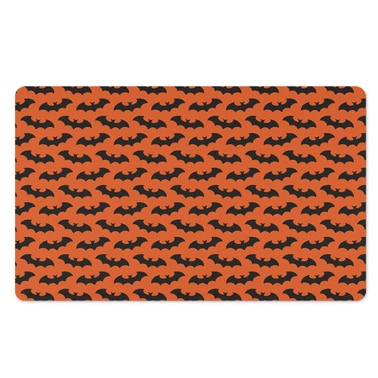 Halloween Bat Pattern Print Polyester Doormat