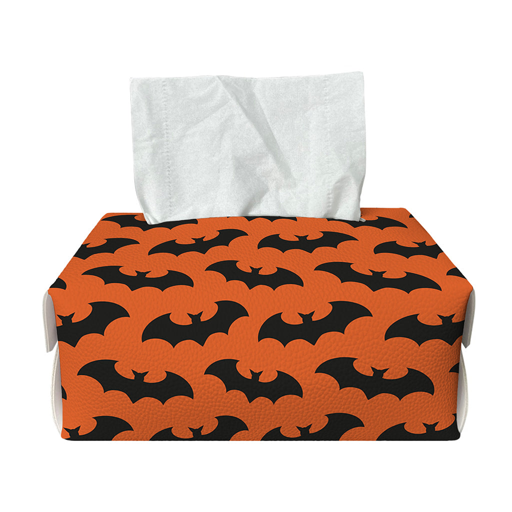 Halloween Bat Pattern Print Rectangle Tissue Box Cover