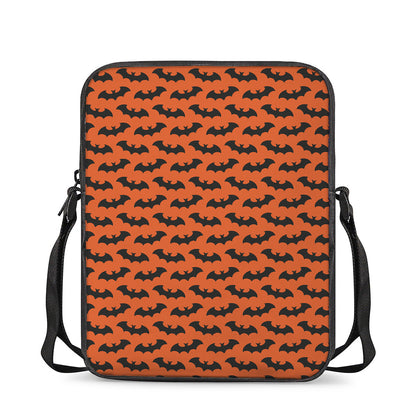 Halloween Bat Pattern Print Rectangular Crossbody Bag