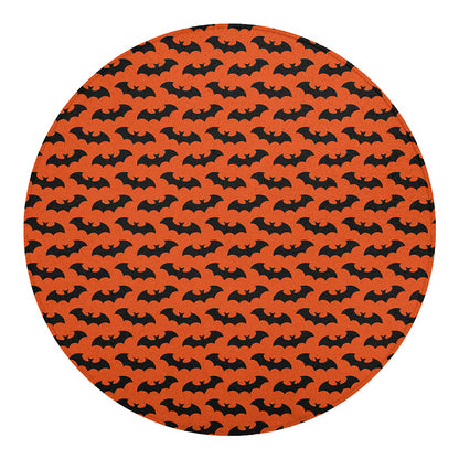 Halloween Bat Pattern Print Round Blanket