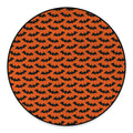Halloween Bat Pattern Print Round Floor Mat