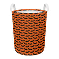 Halloween Bat Pattern Print Round Laundry Basket