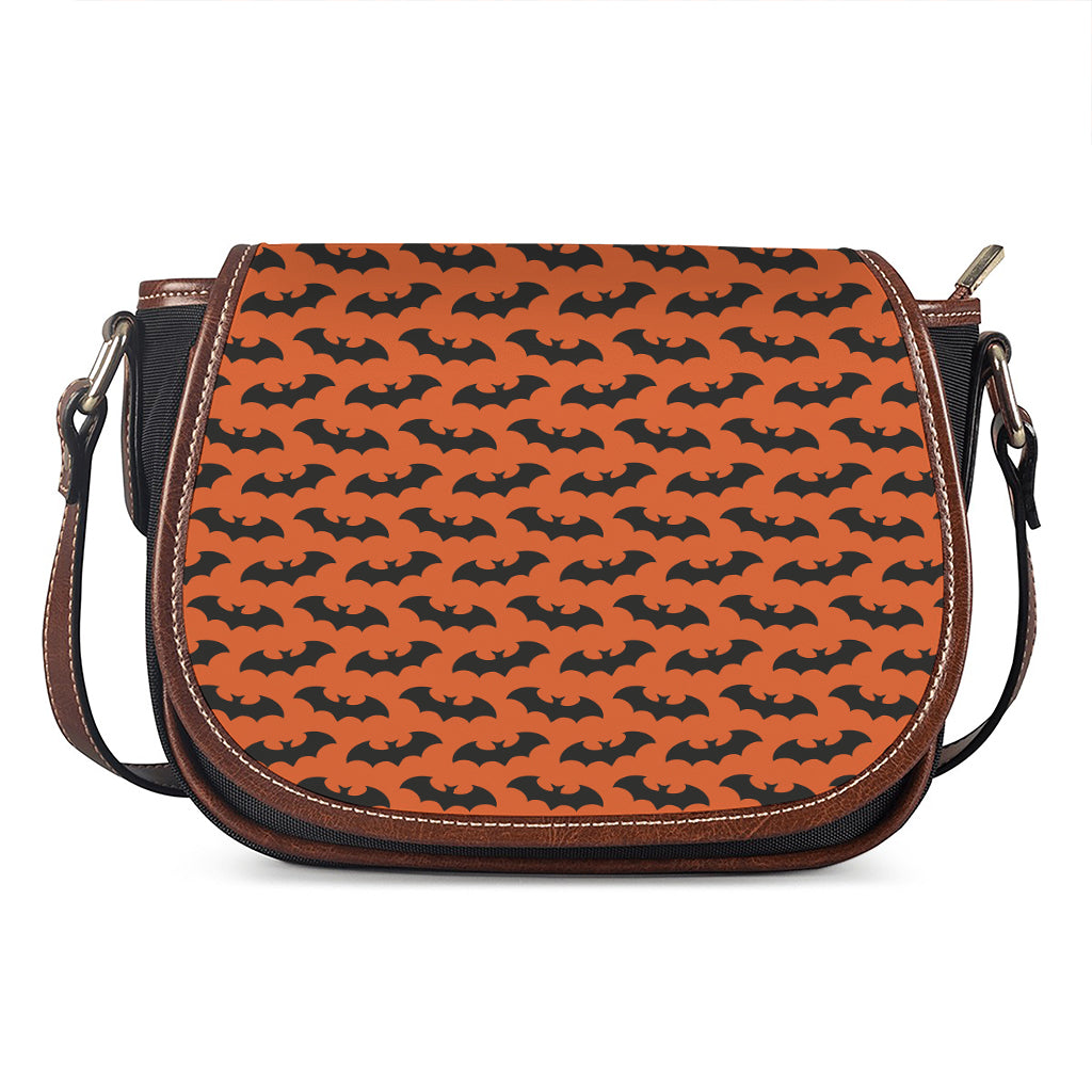 Halloween Bat Pattern Print Saddle Bag