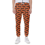 Halloween Bat Pattern Print Scuba Joggers