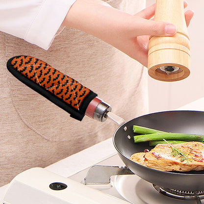 Halloween Bat Pattern Print Skillet Handle Cover