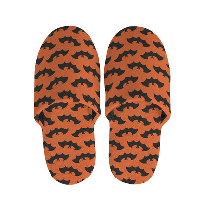 Halloween Bat Pattern Print Slippers