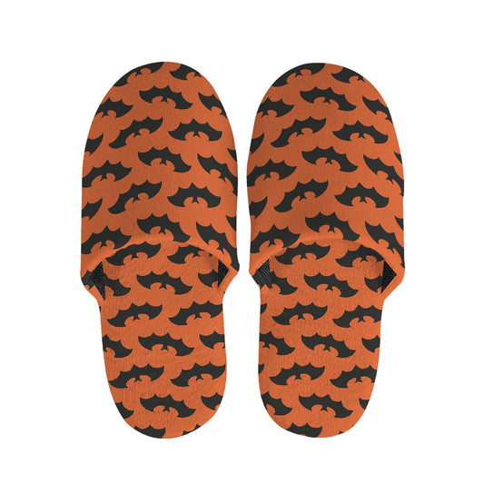 Halloween Bat Pattern Print Slippers