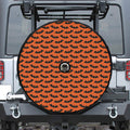 Halloween Bat Pattern Print Tire Cover With Camera Hole