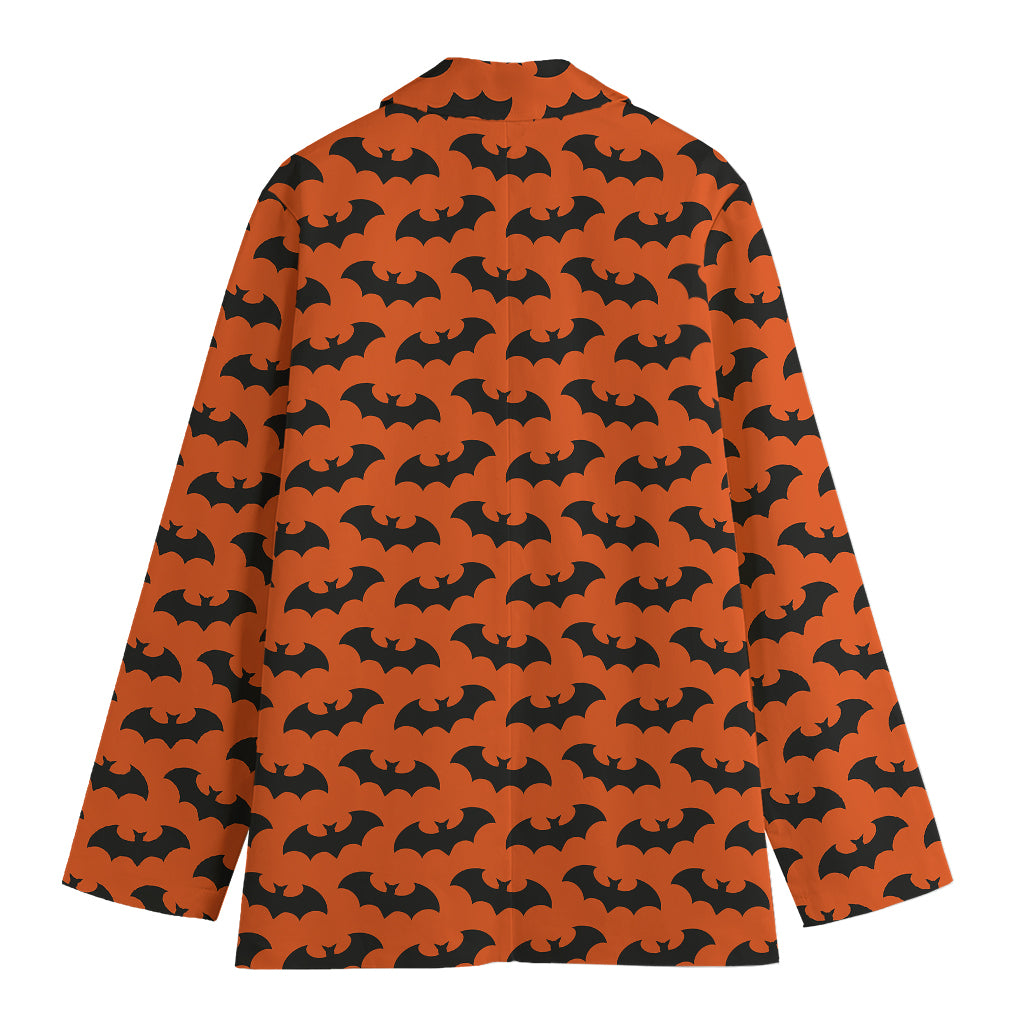 Halloween Bat Pattern Print Women's Blazer